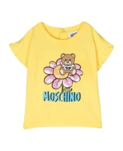 MOSCHINO Yellow T-shirt Baby Girl