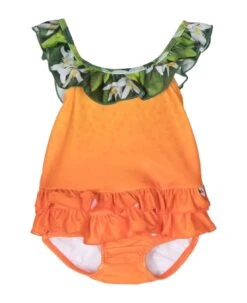 Molo Orange Swimsuit Baby Girl Kids