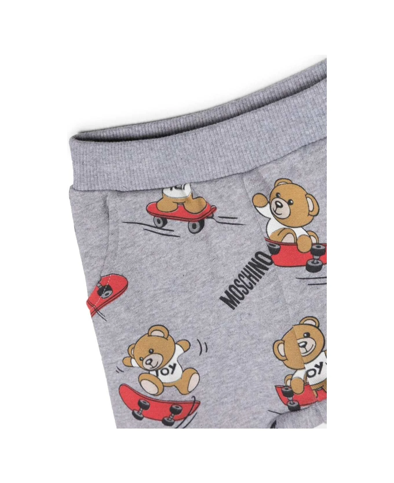 Grey Tracksuit With Moschino Toy Print In Cotton Baby 3 Grey Tracksuit With Moschino Toy Print In Cotton Baby - Image 3