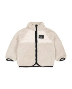 Calvin Klein Ivory Jacket For Baby Kids With Logo