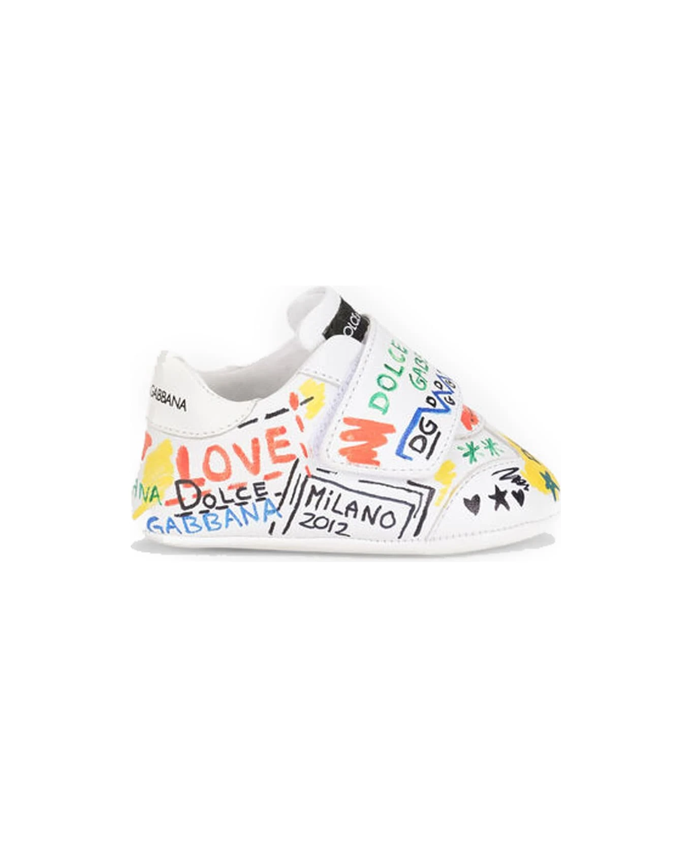 Dolce & Gabbana Strap Sneakers With Written Print 1 Dolce & Gabbana Strap Sneakers With Written Print