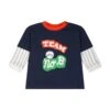 Kenzo Kids Blue T-shirt For Baby Boy With Print